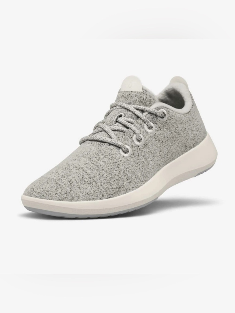 Allbirds Wool Runners Lace Up Sneakers light gray merino